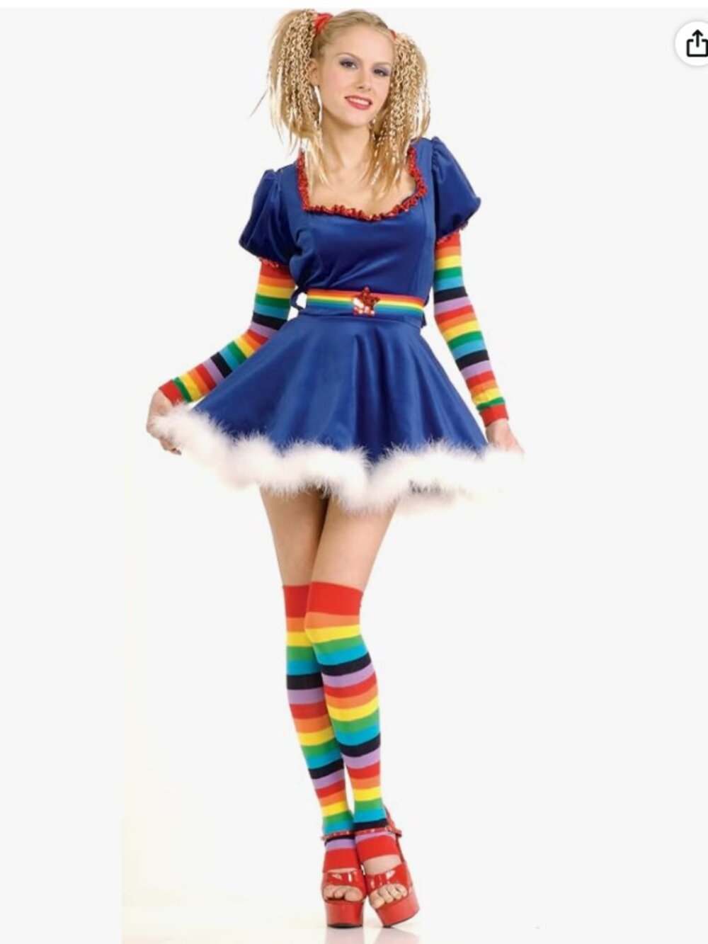 SECRET WISHES Rainbow Brite Girl costume adult XS Pride